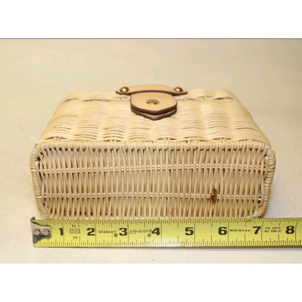 Banana Republic NEW Boxy Fisherman Rattan Womens Wicker Satchel Bag 480598 - Picture 15 of 16
